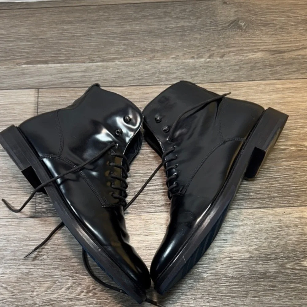 Giotto Firenze Men's Black Leather Boots size 41 (s270)
